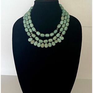 Silpada "Drops of Ocean" Multi-Strand Howlite Bead Necklace